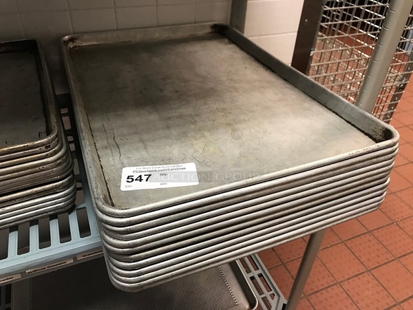 Dozen Full Size Aluminum Sheet Pans