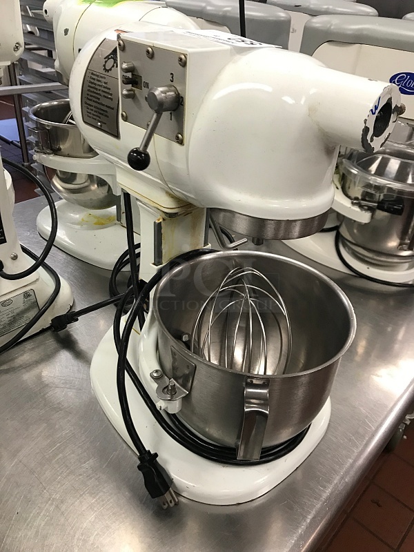 Hobart N50 5 Qt. Commercial Countertop Mixer with Accessories & Bowl, 120V 1ph, Tested & Working! (See Video)
