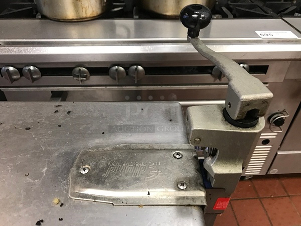 Stainless Steel Work Table w/ Under Shelf & Can Opener on Casters - Image 2 of 3