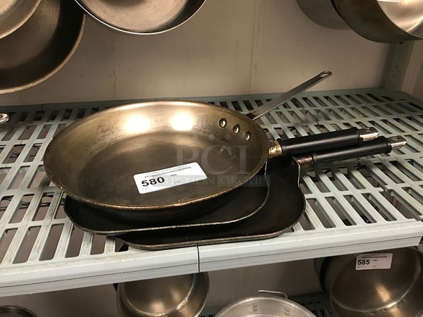 Fry Pan & Two Skillets