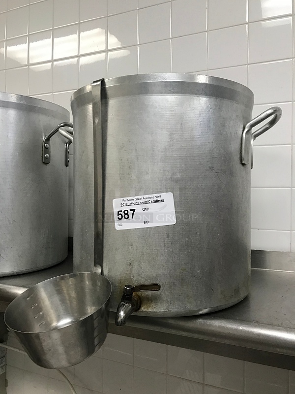 Large Stock Pot w/ Spigot & Ladle - Image 1 of 1