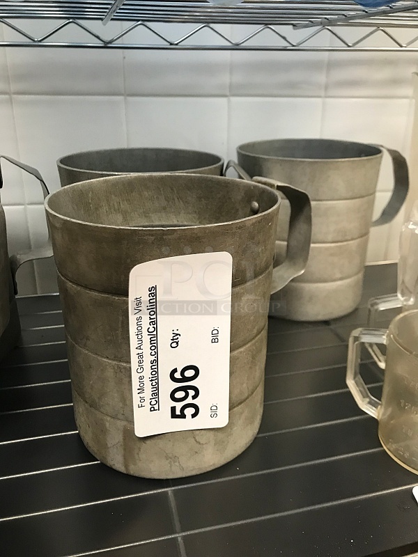 Three Aluminum Measuring Cups