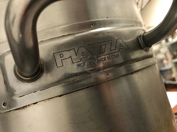 Two Piazza Stainless Steel Stock Pots - Image 2 of 2