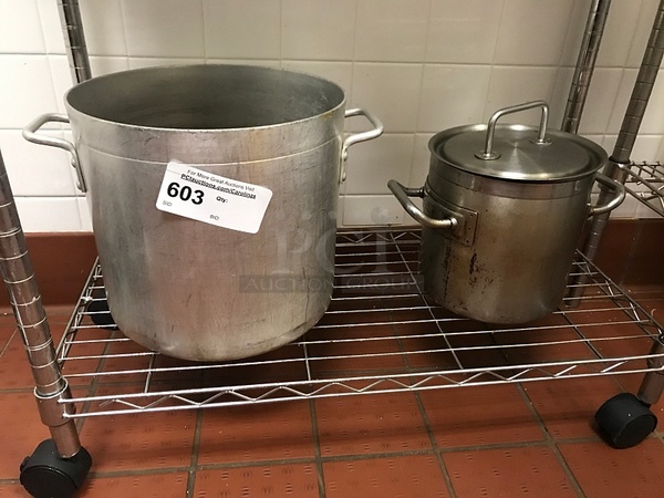 Large Aluminum Stock Pot $ Piazza Stock Pot w/ Lid