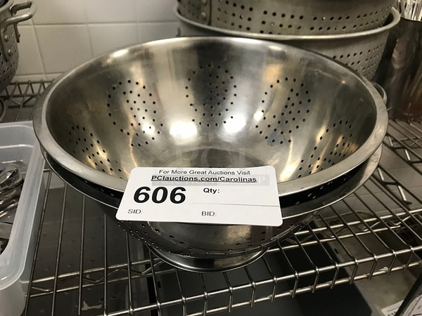Two Stainless Steel Colanders