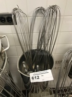 Whisks & Scoops w/ Round Stainless Steel Insert Pan