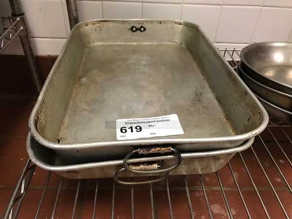 Two Aluminum Roasting Pans - Image 1 of 1
