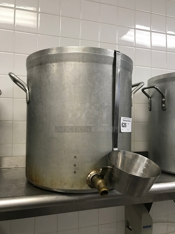 Large Aluminum Stock Pot w/ Spigot & Ladle