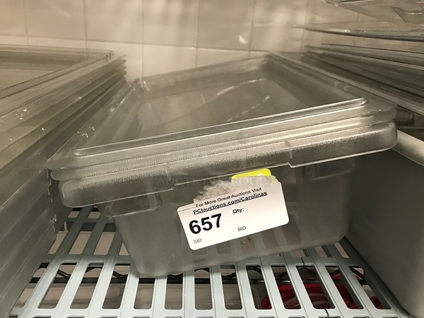 One Clear Plastic Salad Bins w/ Lids