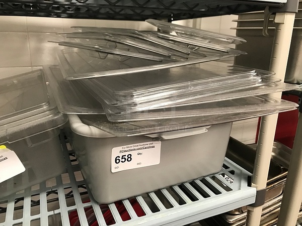 Clear Plastic Insert Pan Lids & Bus Tub