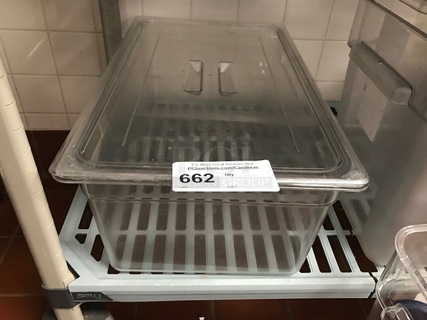Full Size Clear Plastic Insert Pan w/ Lid - Image 1 of 1