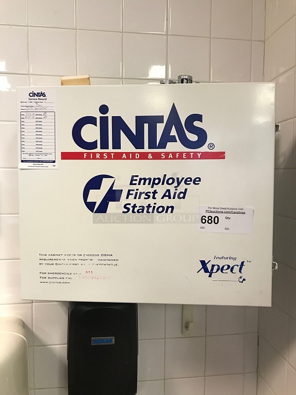 Wall Mounted First Aid Box & Contents