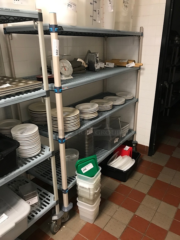 Metro Max Q Storage Rack w/ Four Shelves on Casters