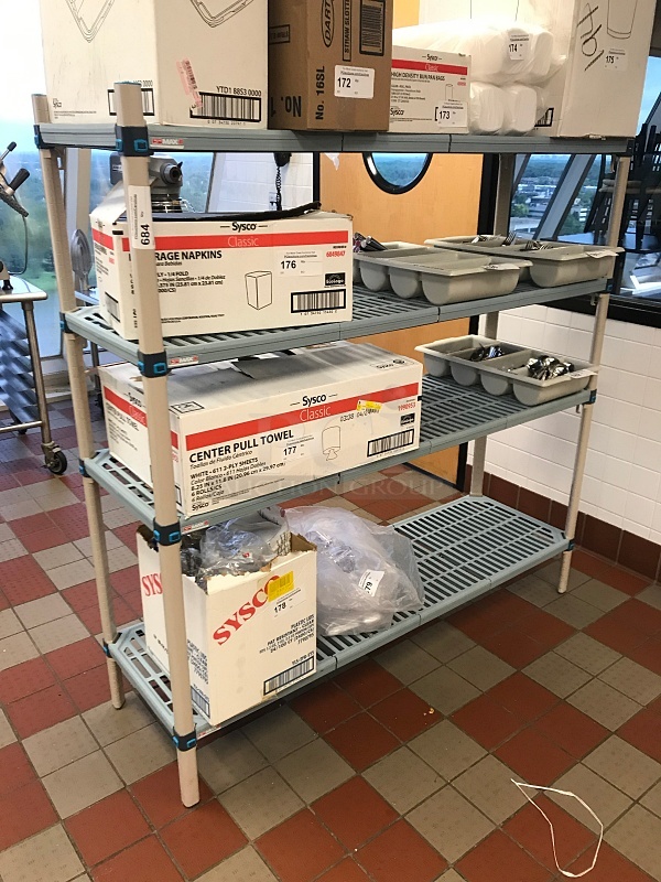 Metro Max Q Storage Rack w/ Four Shelves on Casters