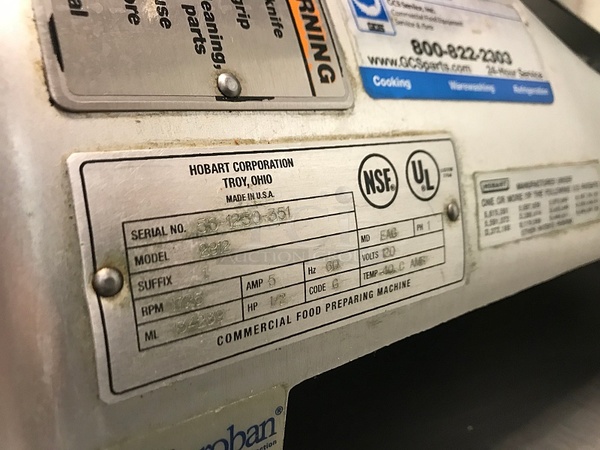 Hobart 2812 Manual Meat & Cheese Slicer on Stainless Steel Equipment Stand, 115v 1ph, Tested & Working! (See Video) - Image 6 of 6