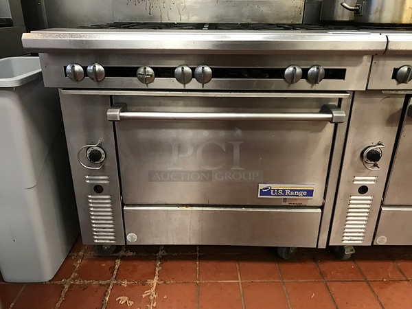U.S. Range C836-6RC 36" 6 Burner Heavy Duty Range w/ Standard Oven Natural Gas, Tested & Working! - Image 3 of 4