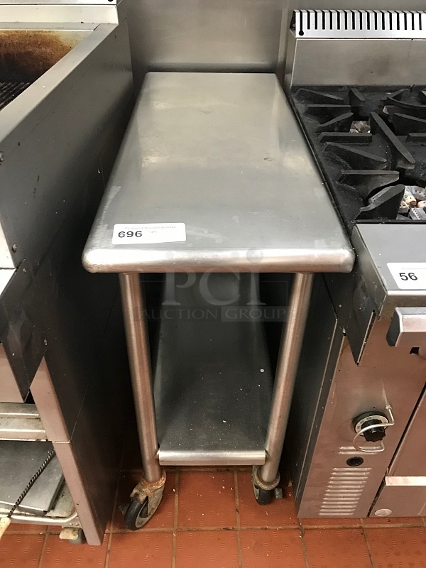 Stainless Steel Work Table w/ Undershelf on Casters