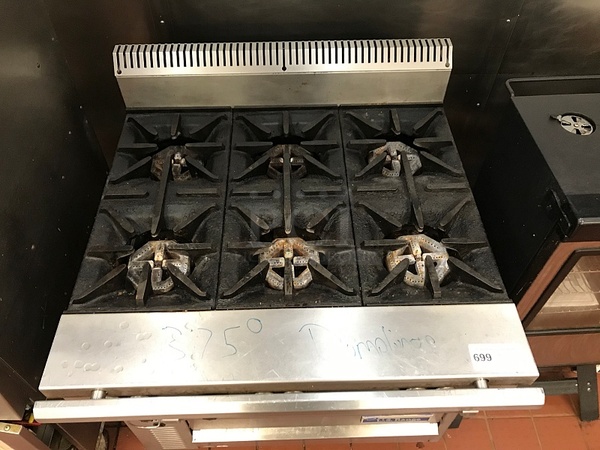 U.S. Range C836-6RC 36" 6 Burner Heavy Duty Range w/ CONVESTION Oven Natural Gas, Tested & Working! - Image 2 of 4
