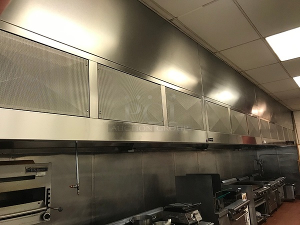 Caddy Stainless Steel Type 2 Kitchen Grease Hood, Complete Package Includes Fire Suppression System, Exhaust & Intelli-Hood Management System, Tested & Working! (Buyer to Remove)