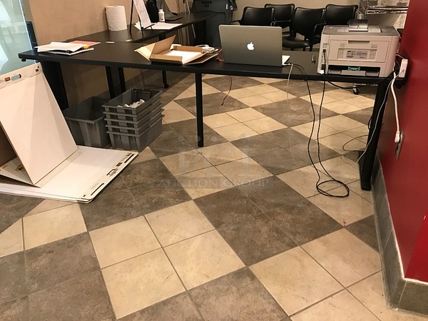 Herman Miller Black Wooden Desk w/ Metal Legs - Image 1 of 1