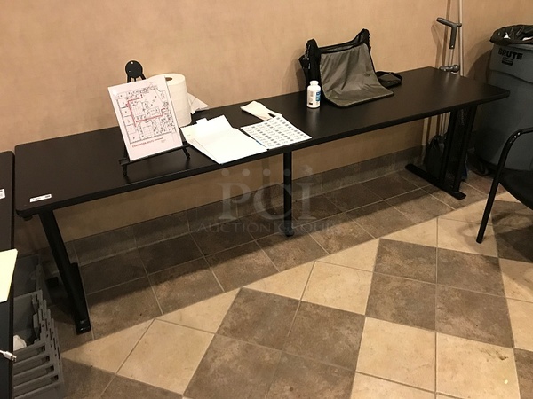 Herman Miller Black Wooden Desk w/ Metal Legs - Image 1 of 1