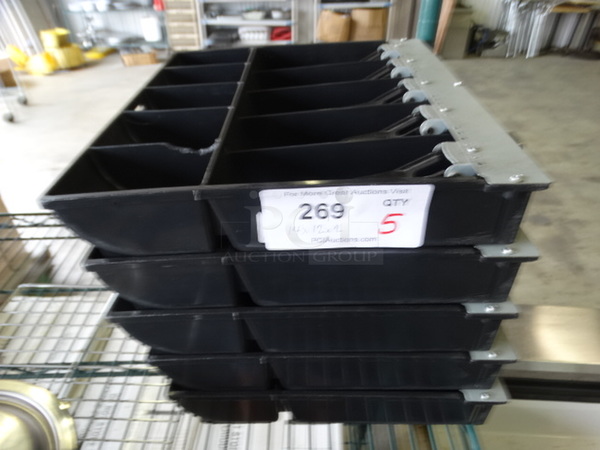 5 Black Poly Cash Drawer Inserts. 14x12x2. 5 Times Your Bid! - Image 1 of 3