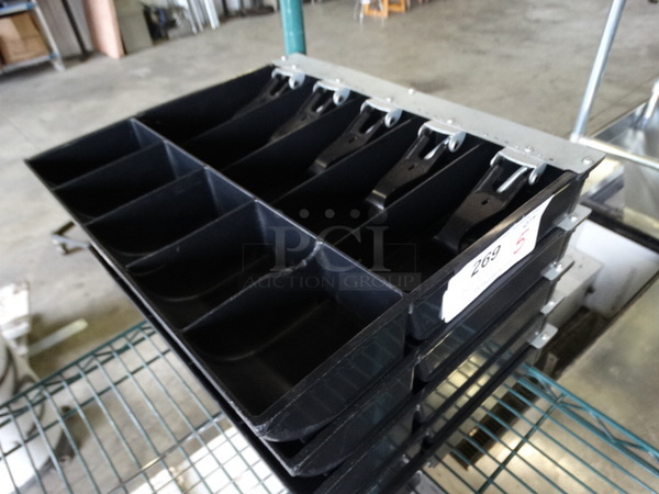 5 Black Poly Cash Drawer Inserts. 14x12x2. 5 Times Your Bid! - Image 2 of 3