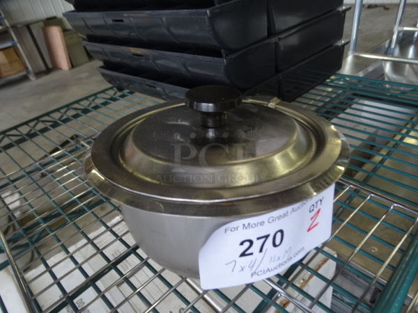 2 Metal Items; Bowl w/ Lid and Rack. 7x7x4, 11x17. 2 Times Your Bid! - Image 2 of 3