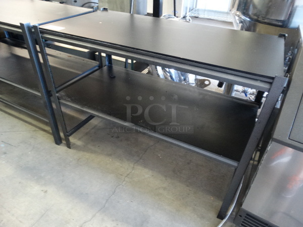 Black Table w/ Undershelf. 48x24x36
 - Image 1 of 4