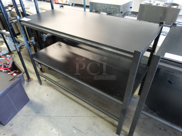 Black Table w/ Undershelf. 48x24x36
