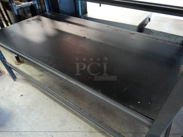 Black Table w/ Undershelf. 48x24x36
 - Image 3 of 4