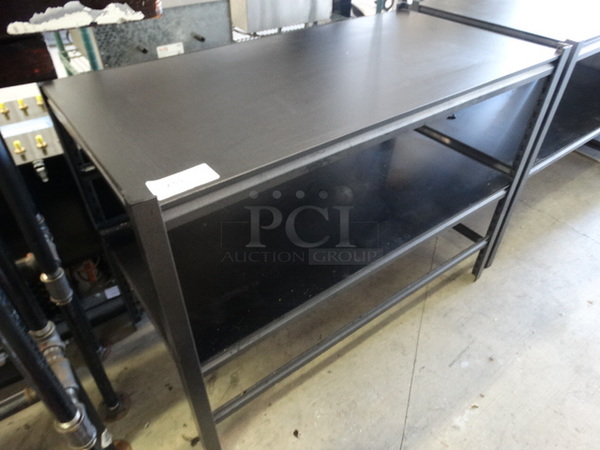 Black Table w/ Undershelf. 48x24x36
 - Image 4 of 4
