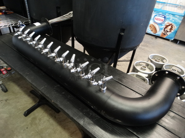 Black 12 Head Beer Tap Tower. 60x10x19
 - Image 5 of 7