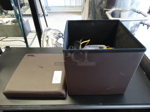 Brown Container w/ Lid and Routers! 15x15x15
 - Image 1 of 9