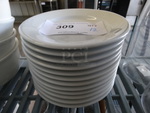 12 White Ceramic Plates. 6.25x6.25x1. 12 Times Your Bid!
