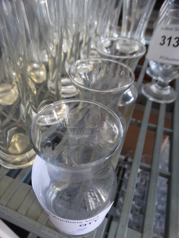 3 Wine Carafes. 2.5x2.5x5. 3 Times Your Bid!
 - Image 2 of 2