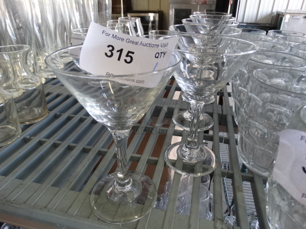 6 Martini Glasses. 4x4x6.5. 6 Times Your Bid!
 - Image 1 of 3