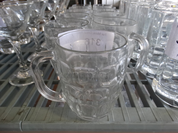 11 Glass Mugs. 5.5x4x5. 11 Times Your Bid!
