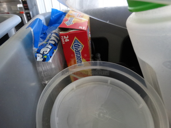 ALL ONE MONEY! Lot of Various Poly Items in Gray Poly Bus Bin!
 - Image 5 of 5