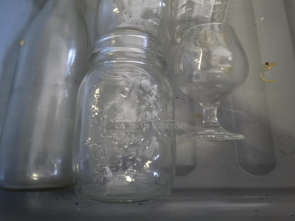 7 Various Glasses/Mugs in Gray Poly Bus Bin. 7 Times Your Bid!
 - Image 4 of 5