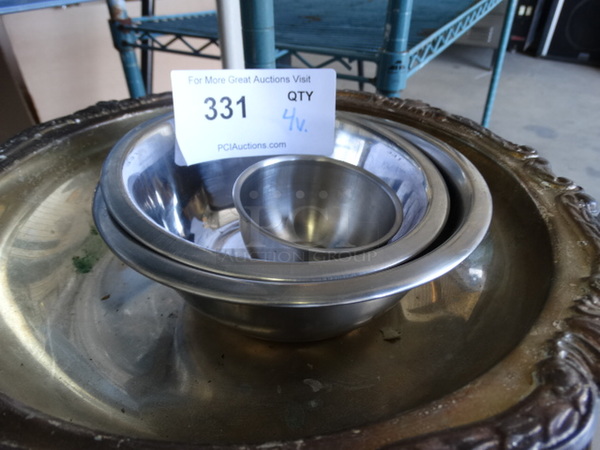 4 Various Metal Bowls. Includes 12x12x2.5. 4 Times Your Bid!
 - Image 3 of 3