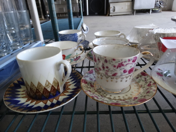 9 Sets of Various Patterned Teacups on Saucers. 9 Times Your Bid!
 - Image 3 of 6