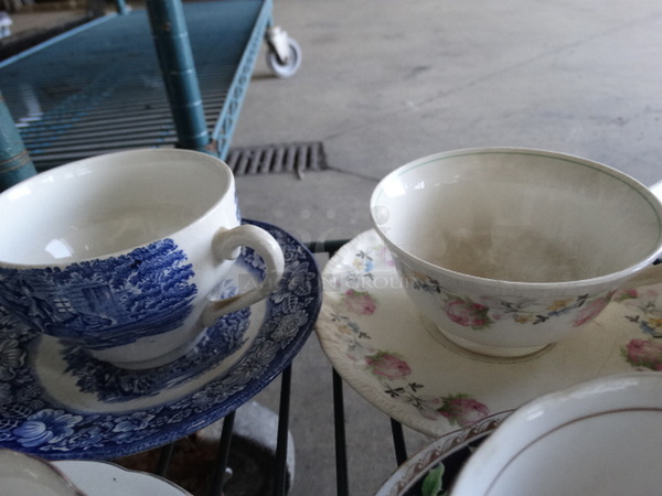 9 Sets of Various Patterned Teacups on Saucers. 9 Times Your Bid!
 - Image 5 of 6