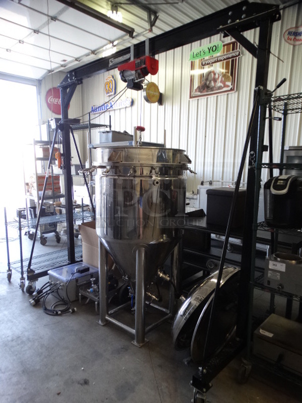 ASTOUNDING! Brewha Equipment Company All In One Microbrewery System Includes Stainless Steel Commercial Jacket Conical Fermenter, Winch and Power Control Box! 99x48x104 - Image 5 of 12