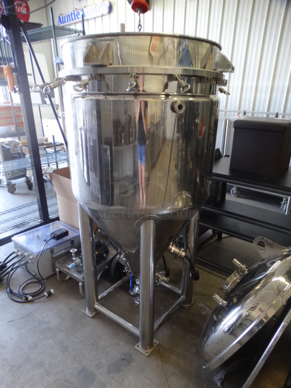 ASTOUNDING! Brewha Equipment Company All In One Microbrewery System Includes Stainless Steel Commercial Jacket Conical Fermenter, Winch and Power Control Box! 99x48x104 - Image 7 of 12