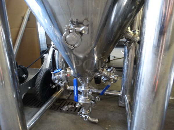 ASTOUNDING! Brewha Equipment Company All In One Microbrewery System Includes Stainless Steel Commercial Jacket Conical Fermenter, Winch and Power Control Box! 99x48x104 - Image 8 of 12