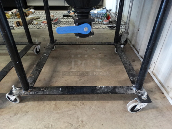 Den Hartog Industries Ace Roto-Mold Black Poly 115 Gallon Vertical Storage Tank on Commercial Casters. 30x30x73
 - Image 8 of 8