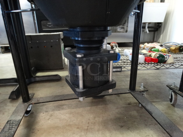 Den Hartog Industries Ace Roto-Mold Black Poly 115 Gallon Vertical Storage Tank on Commercial Casters. 30x30x73
 - Image 5 of 9