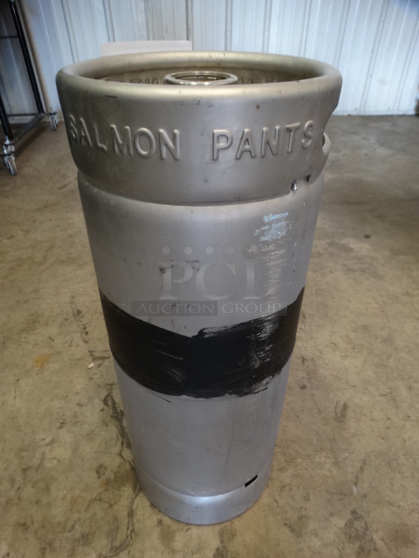 Metal Sixth Barrel Keg. 9.25x9.25x23.5
