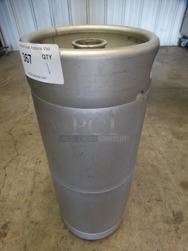 Metal Sixth Barrel Keg. 9.25x9.25x23.5
